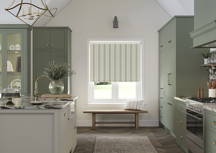 Emily Bond Cornish Stripe, Fern - Roller Blind - Image 3